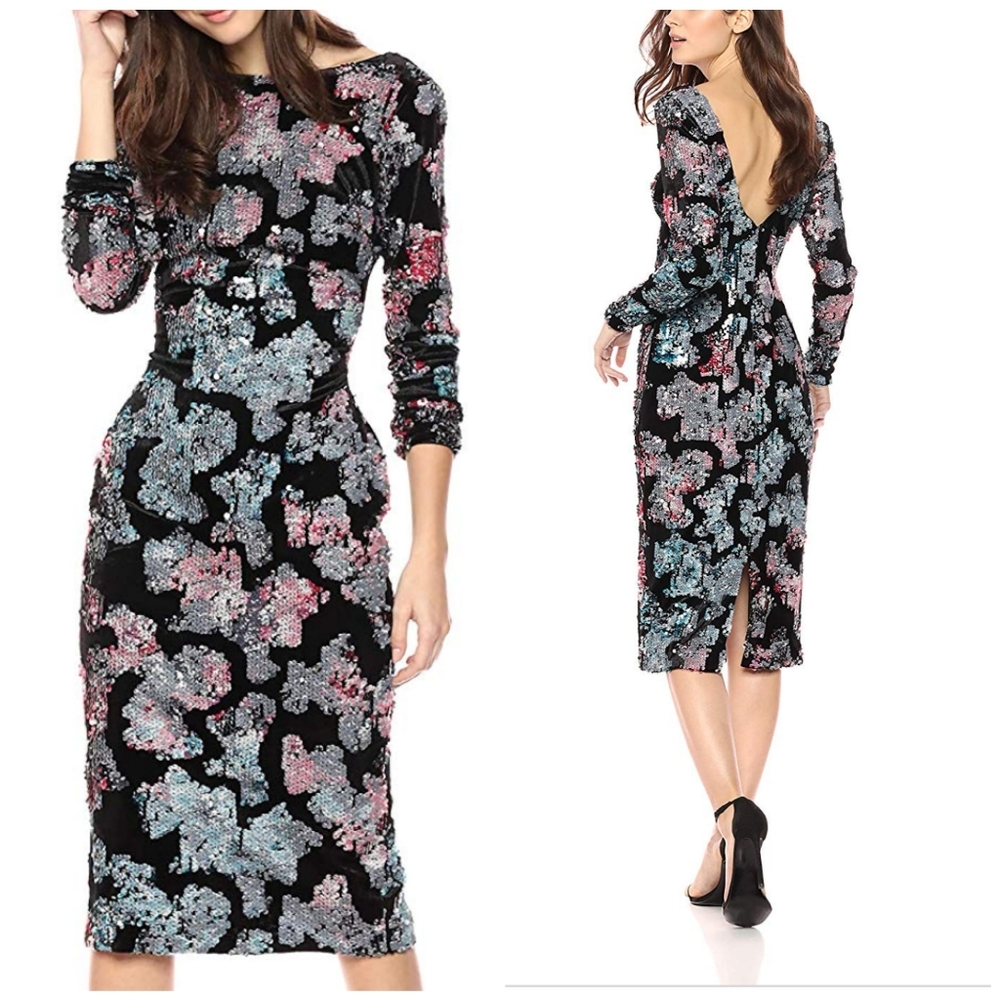 Dress the Population Velvet Sequin Dress